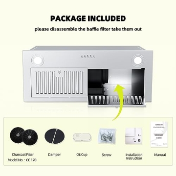 FIREGAS 30" Range Hood Insert: 600 CFM Ventilation