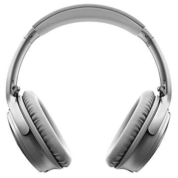 Bose QuietComfort 35 II Noise Cancelling Bluetooth Headphones— Wireless, Over Ear Headphones with Built in Microphone and Alexa Voice Control, Silver