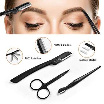 ZTRHYOO 9-in-1 Eyebrow Grooming Kit - Perfect for Beginners and Travelers!