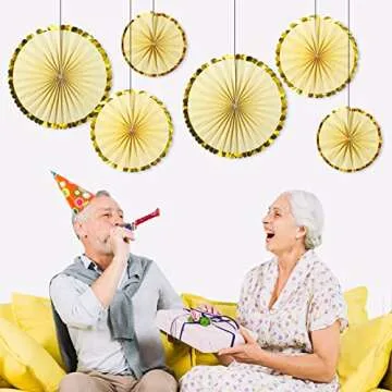 KAXIXI Cream Paper Party Fans for All Occasions