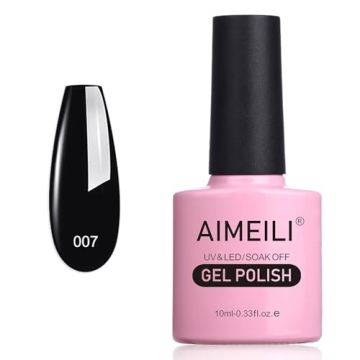 AIMEILI Black Gel Nail Polish - 28 Days Glossy Finish