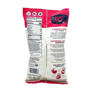 LesserEvil Organic Strawberry Beet Lil' Puffs, 2.5 OZ
