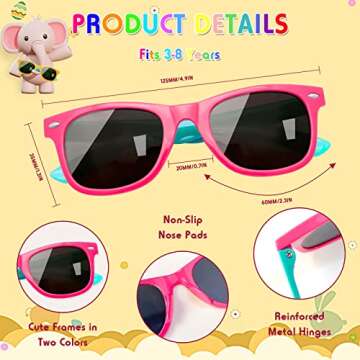 Matcheck 12 Pack Kids Neon Sunglasses Cute Classic Combo Glasses Boy Girl Party Favors Outdoor Birthday Costume Accessories