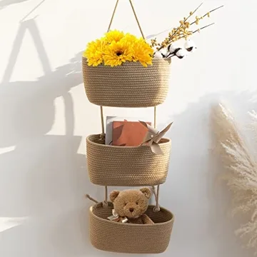 TeoKJ 3-Tier Hanging Baskets – Stylish Storage Solution
