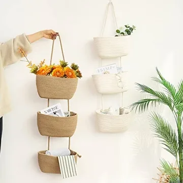 TeoKJ 3-Tier Hanging Baskets – Stylish Storage Solution