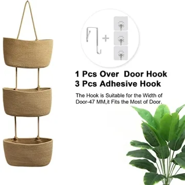 TeoKJ 3-Tier Hanging Baskets – Stylish Storage Solution
