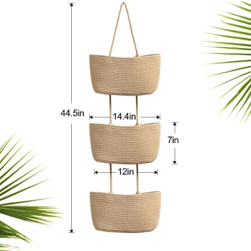 TeoKJ 3-Tier Hanging Baskets – Stylish Storage Solution