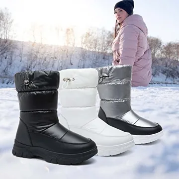 POVOGER Women's Winter Snow Boots - Warm & Stylish