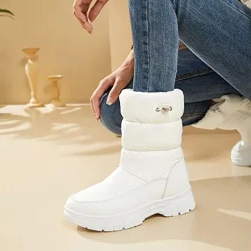 POVOGER Women's Winter Snow Boots - Warm & Stylish