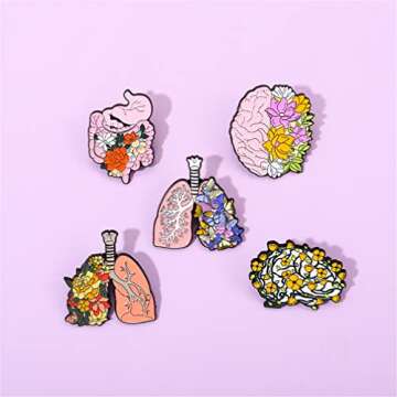 Ulricar Floral Enamel Pins - Unique Science Brooches