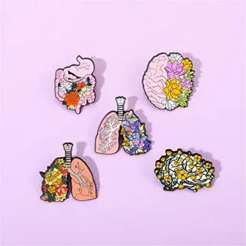Ulricar Floral Enamel Pins - Unique Science Brooches