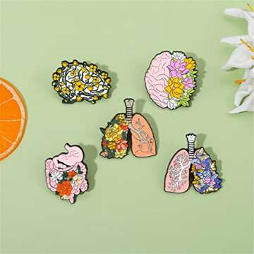 Ulricar Floral Enamel Pins - Unique Science Brooches