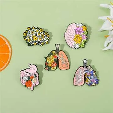 Ulricar Floral Enamel Pins - Unique Science Brooches