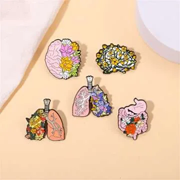 Ulricar Floral Enamel Pins - Unique Science Brooches