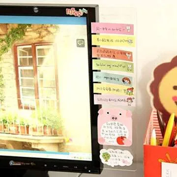 Excelity Concise Monitor Message Board/Computer Monitors Side Panel/Notes Memo Board Message for Monitors,1Set (Left & Right) (Universal)