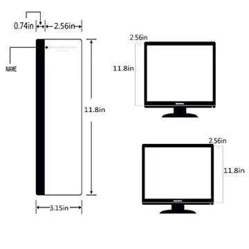 Excelity Concise Monitor Message Board/Computer Monitors Side Panel/Notes Memo Board Message for Monitors,1Set (Left & Right) (Universal)