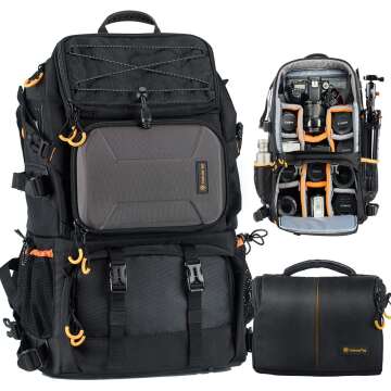 TARION Pro 2-in-1 Waterproof Large Camera Backpack