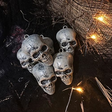 Realistic Glitter Resin Skull Halloween Decoration & Party Ornament