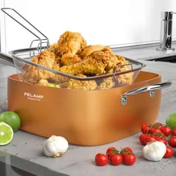 FELAMP Copper Pan 4-Piece Chef Cookware Set