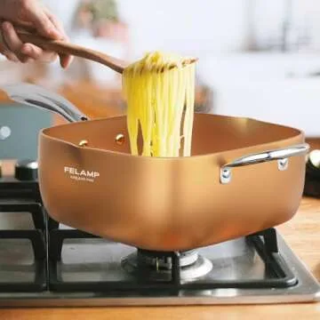 FELAMP Copper Pan 4-Piece Chef Cookware Set