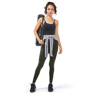 CELER Women's Padded Sports Bra Double Longline Crop Top