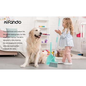 Xifando Mini Broom and Dustpan Set for Kids