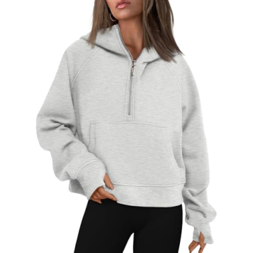 AUTOMET Womens Half Zip Sweatshirt Cozy Fall Fashion