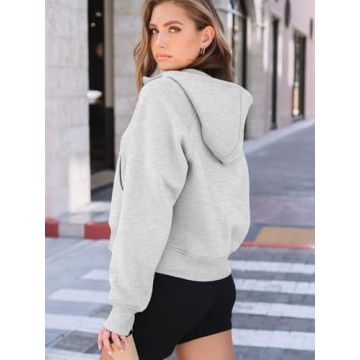 AUTOMET Womens Half Zip Sweatshirt Cozy Fall Fashion