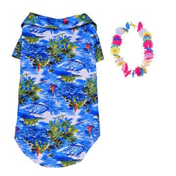 Rubies Luau Pet Costume, Hawaiian Print Shirt and Lei Included