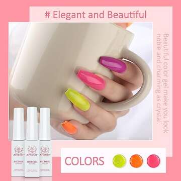 Arousar 8 Colors Reflective Nail Gel Set Gorgeous Shine