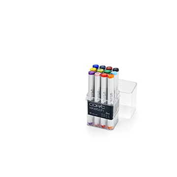 Copic Sketch Markers Set - 12 Vibrant Alcohol-Based Colors