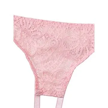 Elegant Crochet Lace Strappy Underwire Lingerie Set for Women