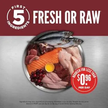 ORIJEN Small Breed Dry Dog Food, Grain Free Dry Dog Food for Small Breeds, Fresh or Raw Ingredients, 4lb