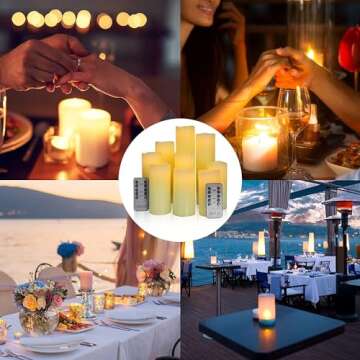 OSHINE Flameless Candles, Battery Operated Candles Set of 9, LED Realistic Flickering Real Wax Pillar Candle with 10 Key Remote& 24 Hours Timer for Home Decor, Holiday, Gifts, Wedding