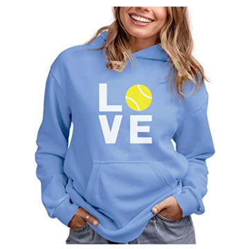 Love Tennis Sweatshirt Hoodie for Women & Teen Girls - Perfect for Coaches & Players!