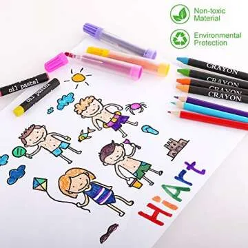 HiArt 82 Piece Kid Art Set for Creative Play