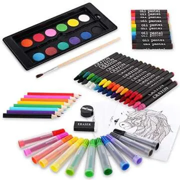 HiArt 82 Piece Kid Art Set for Creative Play