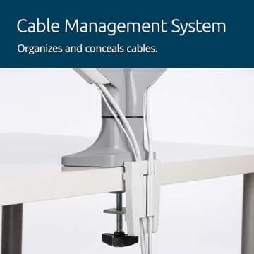 Kensington Single Monitor Arm with Vesa Mount, Adjustable Gas Spring Desk Monitor Mount, SmartFit® One-Touch C-Clamp Monitor Stand for Monitors Up to 34 Inches, 19.8lbs - Gray (K55470WW)