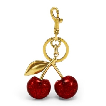 Glitter Cherry Bag Charm - Stylish Accessory for Bags
