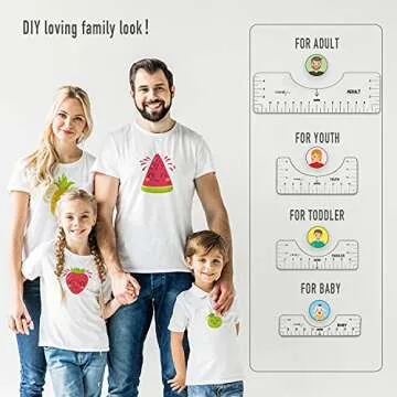 FINFINLIFE 9Pcs T-shirt Ruler Guide for Precise Design