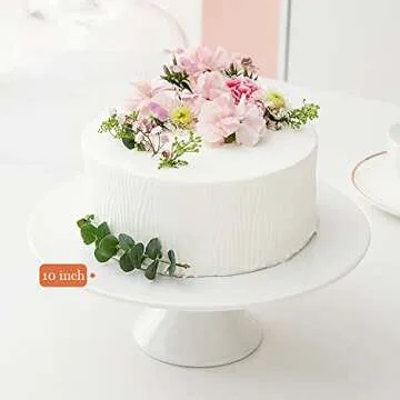 Kingrol 10 Inch Cake Stand for Elegant Serving and Decor