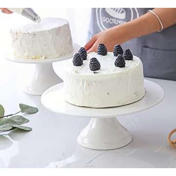 Kingrol 10 Inch Cake Stand for Elegant Serving and Decor