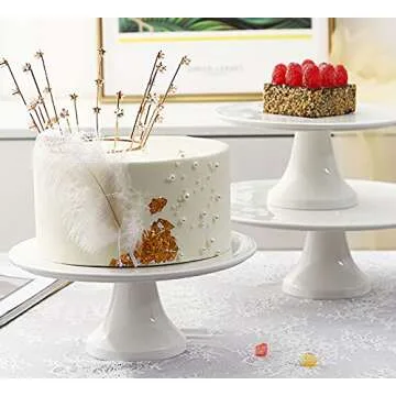 Kingrol 10 Inch Cake Stand for Elegant Serving and Decor