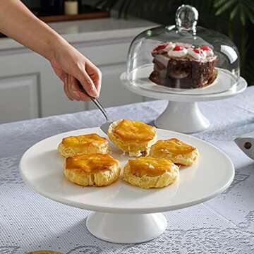 Kingrol 10 Inch Cake Stand for Elegant Serving and Decor