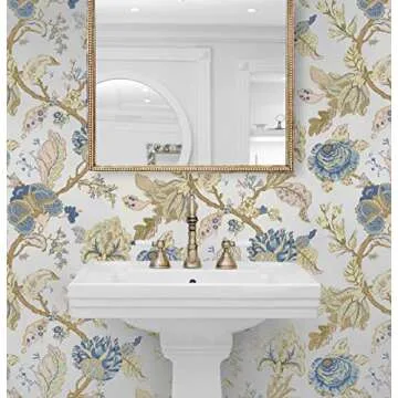 NextWall Kianna Floral Peel and Stick Wallpaper for Easy Decor
