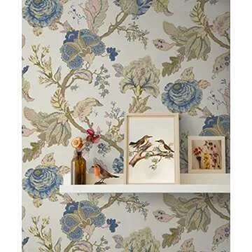 NextWall Kianna Floral Peel and Stick Wallpaper for Easy Decor