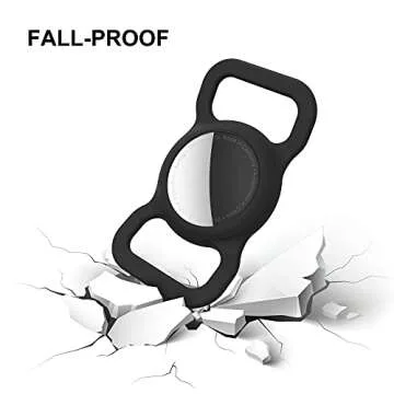 DLENP Airtag Dog Collar Holder Secure Silicone Tracker