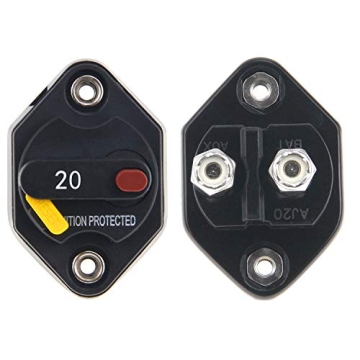 RKURCK 12V-32V Manual Reset 20A Circuit Breaker