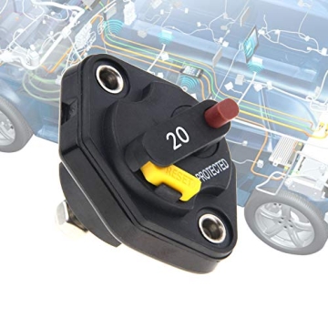 RKURCK 12V-32V Manual Reset 20A Circuit Breaker