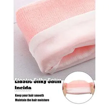 Winter Satin Lined Beanie Hat Silk Lined Beanies Cuffed Plain Skull Knitted Hat Spring Warm Cap for Women Men(Black, Beige, Caramel, Pink)